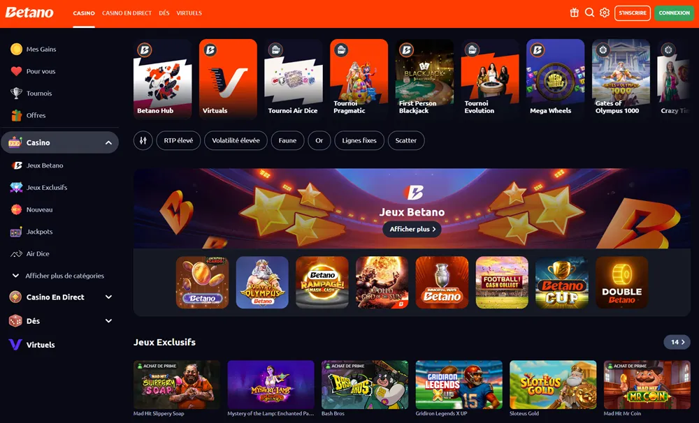 Betano – online casino België met meer dan 10.000 spellen en EGR Award
