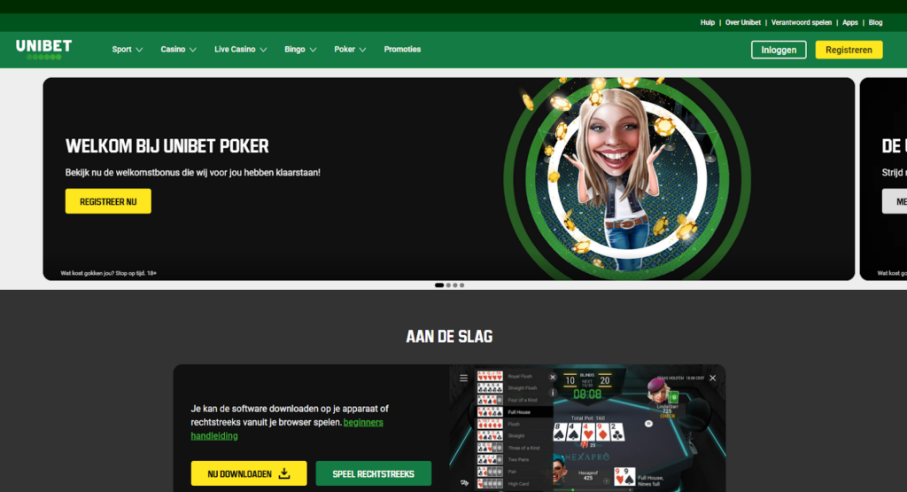 Unibet Poker – Online poker site met ruim spelaanbod en groot betaalgemak